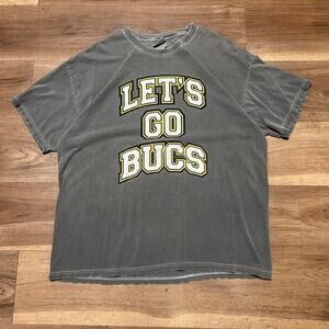 Let’s Go Bucs Vintage Wash Graphic Tee Gray Size L